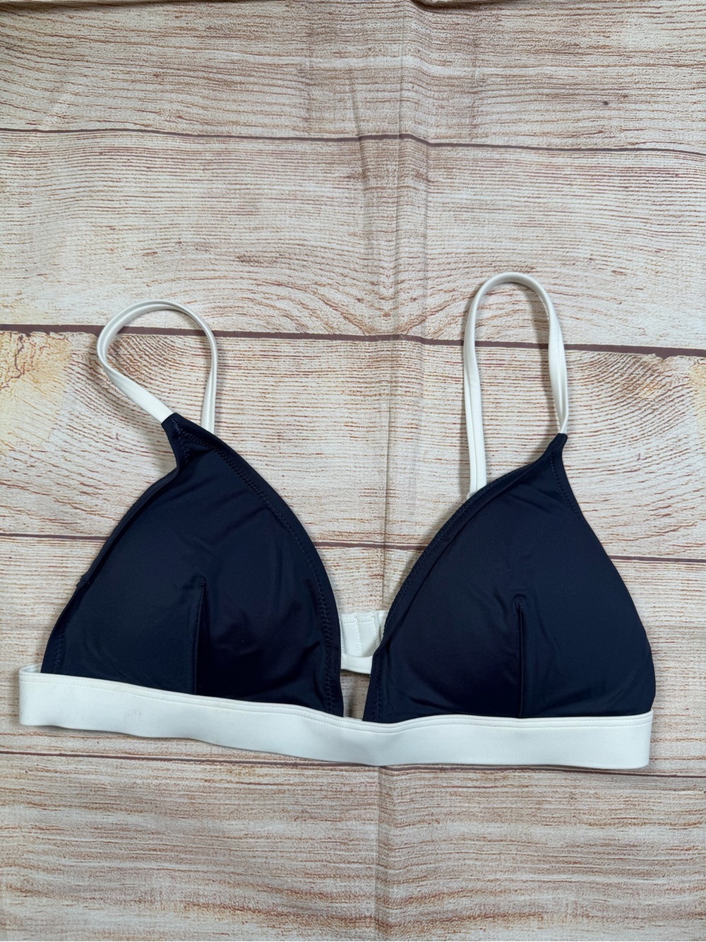 Lively Navy and White Triangle Bikini Top